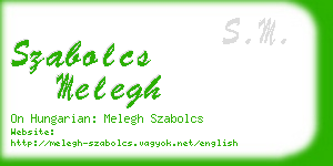 szabolcs melegh business card